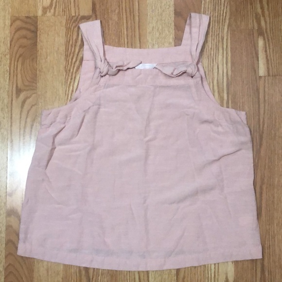 Lauren Conrad light pink knot tie strap tank top - Picture 3 of 5